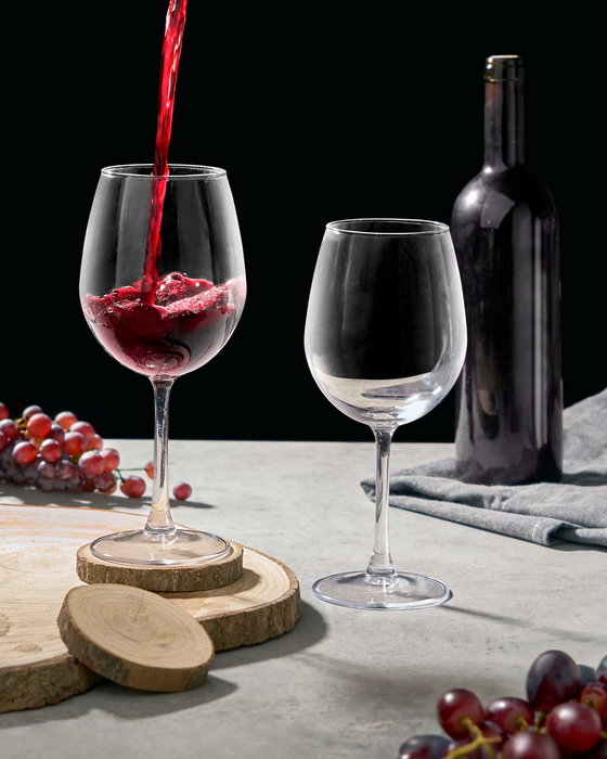 Vivalto Copa Vino 600 ml 9.5x22.5x9.5 cm Transparente Vidrio (Set de 24) Vivalto Copa Vino 600 ml 9.5x22.5x9.5 cm Transparente Vidrio (Set de 24)