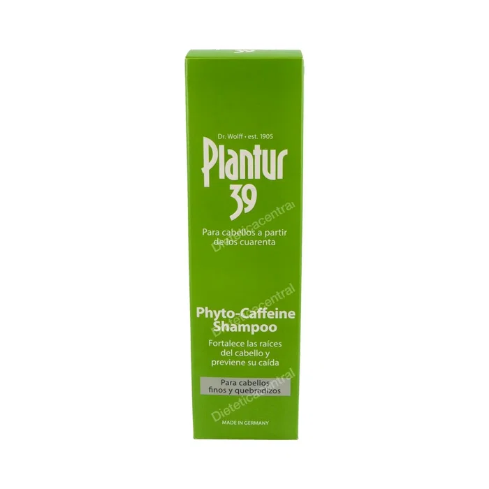 Plantur 39 PHYTO-CAFFEINE Champú para Cabellos Finos y Quebradizos 250 ml - Estimula el Crecimiento Natural del Pelo