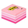 Post-It Cubo de Notas Multicolor Tonos Rosa Pastel 76x76mm