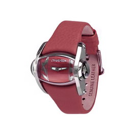 CHRONOTECH Reloj CT7681L-04 para Mujer con Correa de Piel Roja