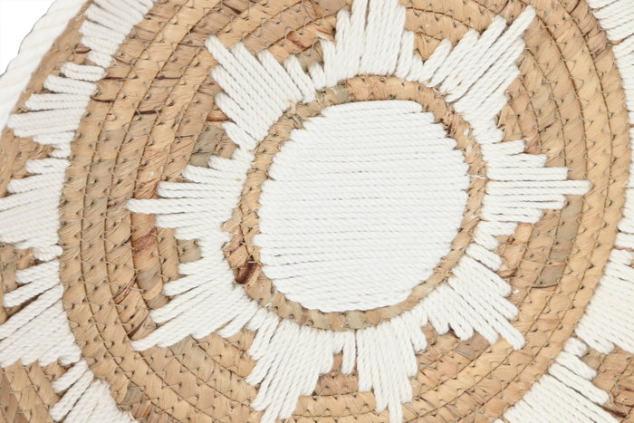 DKD Home Decor Decoración de Pared Seagrass y Algodón 36x36x5 cm Surtida