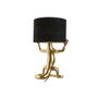 DKD Home Decor Lámpara de Sobremesa Lagarto Resina y Algodón Dorado y Negro