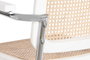DKD Home Decor Silla Horeca Vintage Blanco Plateado Natural Olmo Ratan Acero Galvanizado 62 x 79 x 65.5 cm