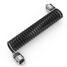 Compulocks Cable Antirrobo Dual Head Coiled Keyed Lock Negro Acero Galvanizado