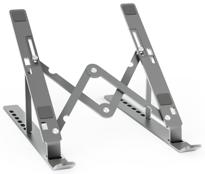 Aisens Soporte de Sobremesa Ajustable Gris para Portátil y Tablet