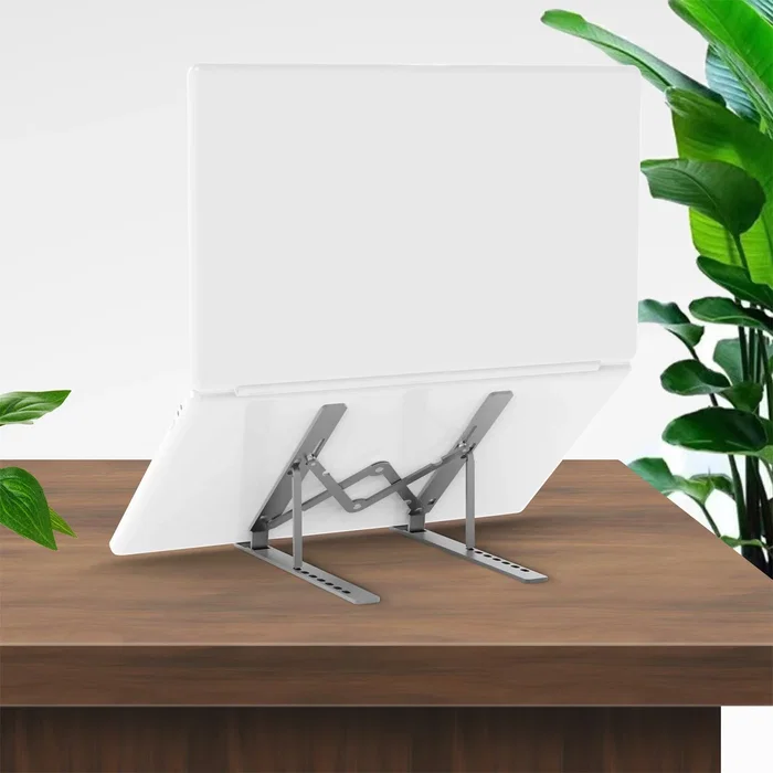 Aisens Soporte de Sobremesa Ajustable para Portátil y Tablet, Gris
