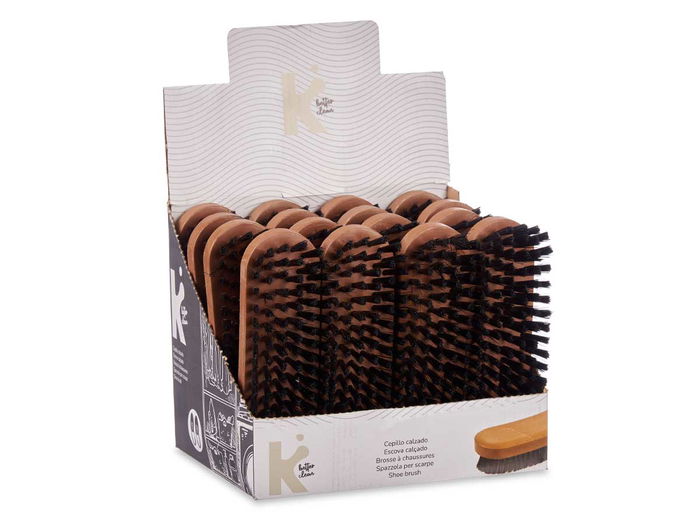 Arte Regal Cepillo Calzado Plástico Negro Grande 5.5x4x17.5 cm (Set de 32)