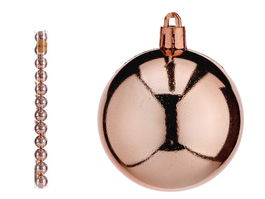Krist+ Set 12 Bolas Navidad Plástico Cobre 5 cm (Set de 36)