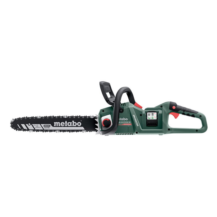 Metabo MS 36-18 LTX BL 40 Motosierra de Cadena de Bateria, Sin Escobillas, 40 cm, 36 cm, 18V, 3.6 kg, Incluye Guia y Cubierta