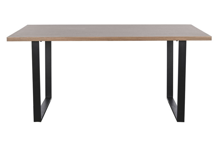 DKD Home Decor Mesa de Comedor MDF y Hierro 160x90x75 cm Marrón y Negro