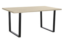 DKD Home Decor Mesa de Comedor MDF y Hierro 160x90x75 cm Marrón y Negro