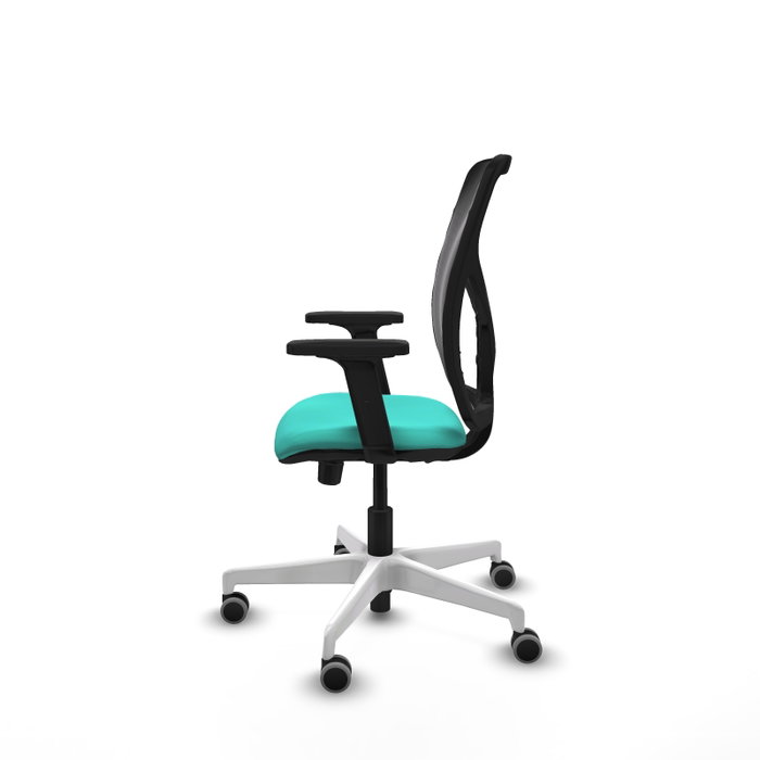 PIQUERAS Y CRESPO Silla de oficina Motilla con mecanismo Sincro/Traslack, Turquesa y Negro