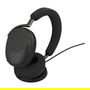 Jabra Evolve3 85 UC con Adaptador Link 390a - Auriculares con micrófono para oficina, color negro