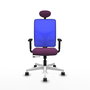 PIQUERAS Y CRESPO Silla de oficina Motilla con mecanismo Sincro/Traslack, Morado y Azul