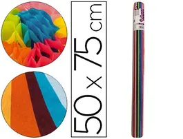 Liderpapel Papel seda 12 colores surtidos rollo 24 hojas 50x75cm 17g/m2