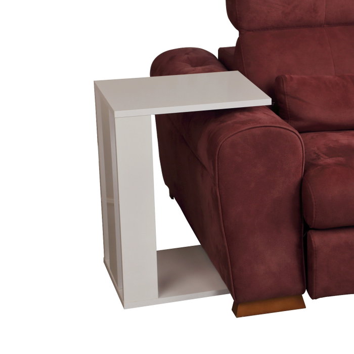 Hanah Home Mesa Auxiliar Shiny White Blanca 35x61x45cm Tablero Partículas Melamina