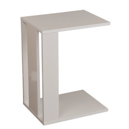 Hanah Home Mesa Auxiliar Shiny White Blanca 35x61x45cm Tablero Partículas Melamina