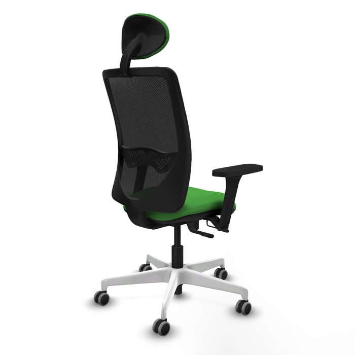 PIQUERAS Y CRESPO Silla de oficina Zulema con mecanismo Sincro/Traslack, Verde y Negro