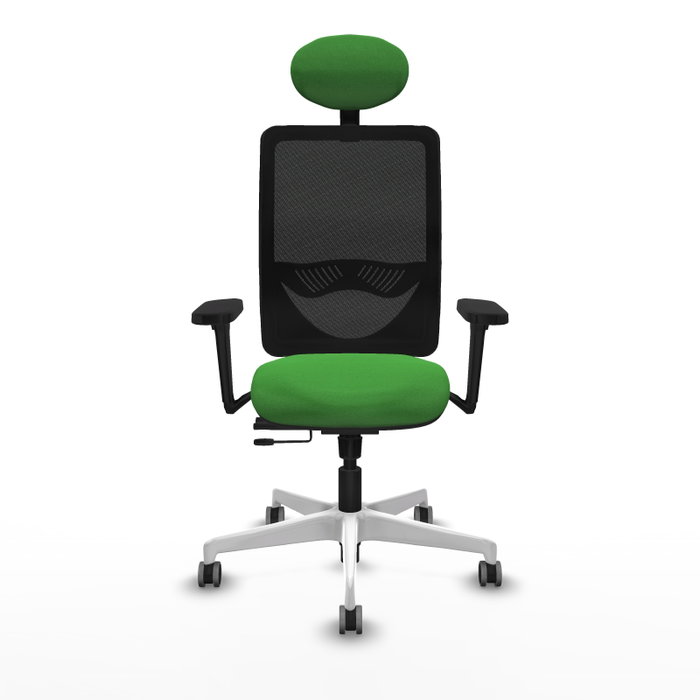 PIQUERAS Y CRESPO Silla de oficina Zulema con mecanismo Sincro/Traslack, Verde y Negro