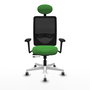 PIQUERAS Y CRESPO Silla de oficina Zulema con mecanismo Sincro/Traslack, Verde y Negro