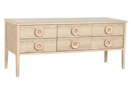 DKD Home Decor Mueble TV Romántico Natural 120 x 40 x 50 cm Colección Morefond