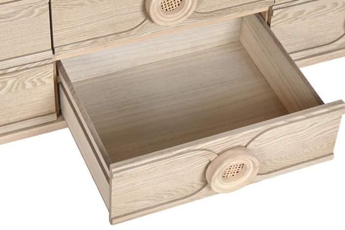 DKD Home Decor Mueble TV Romántico Natural 120 x 40 x 50 cm Colección Morefond