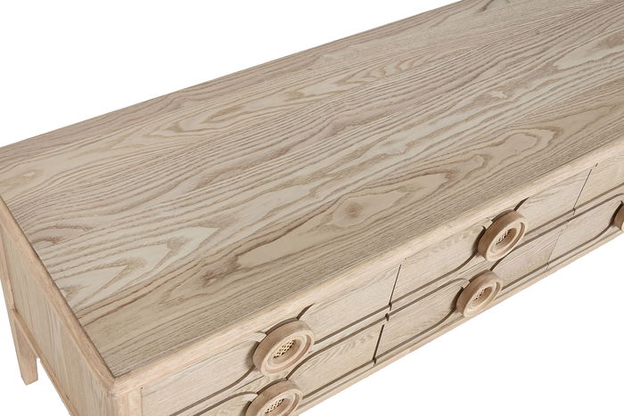 DKD Home Decor Mueble TV Romántico Natural 120 x 40 x 50 cm Colección Morefond