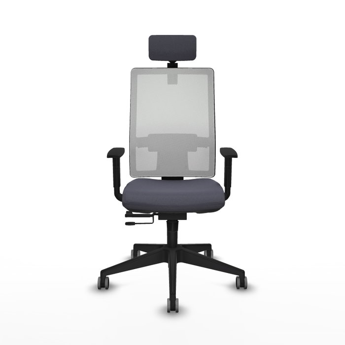 PIQUERAS Y CRESPO Silla de oficina Horna Gris oscuro y Blanco con mecanismo Sincro/Traslack PIQUERAS Y CRESPO Silla de oficina Horna Gris oscuro y Blanco con mecanismo Sincro/Traslack