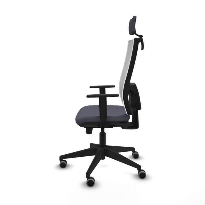 PIQUERAS Y CRESPO Silla de oficina Horna Gris oscuro y Blanco con mecanismo Sincro/Traslack PIQUERAS Y CRESPO Silla de oficina Horna Gris oscuro y Blanco con mecanismo Sincro/Traslack