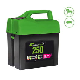 Pastormatic 250 9v - 12v Pastor Eléctrico Doble Selector Potencia 0,25j/0,30j Voltaje Máximo 9400v Ideal Cercas Pequeñas 4km Garantía 3 Años