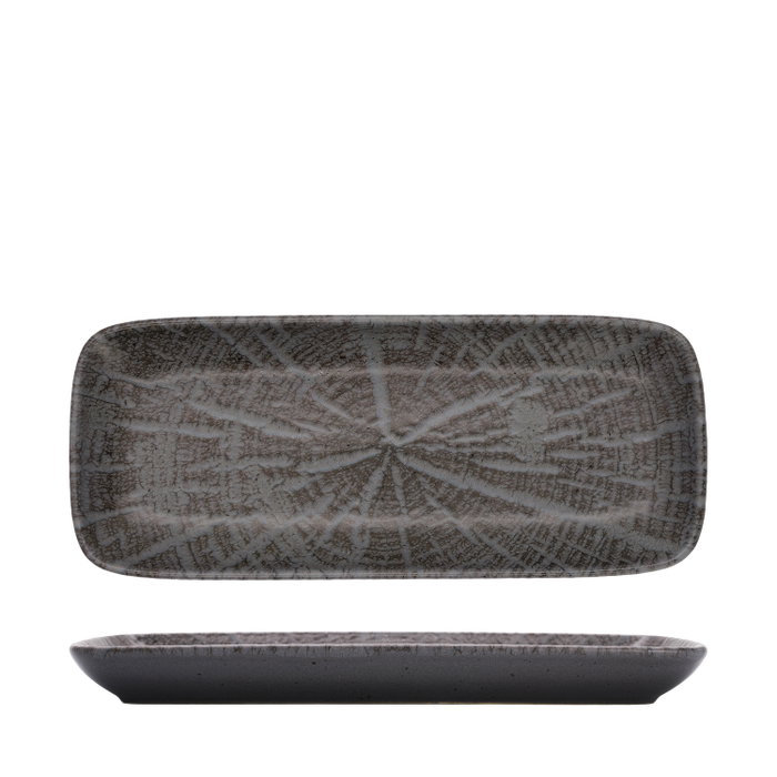 Summa Forest Gris Fuente Rectangular 29X12 cm (Set de 4) Plato Organic de Gres Summa Forest Gris Fuente Rectangular 29X12 cm (Set de 4) Plato Organic de Gres