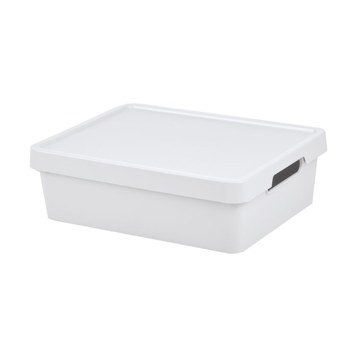 Inde Caja de Almacenaje Maya 9.2L con Tapa Blanca (12 Unidades)