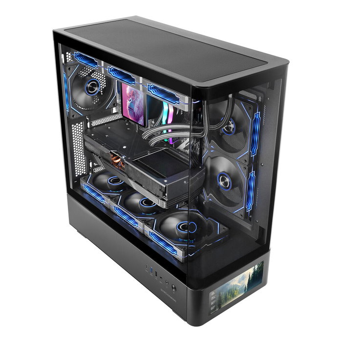 Mars Gaming MCLCDPRO Caja Gaming ATX con Pantalla IPS 7,2 pulg
