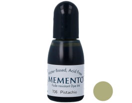 Tsukineko Tinta MEMENTO color pistacho translúcida recarga 15ml