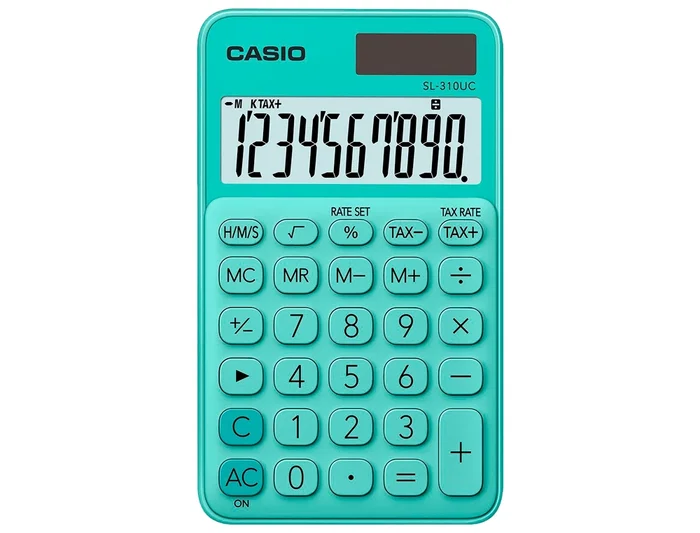 Casio SL-310UC-GN Calculadora de Bolsillo 10 Dígitos Color Verde