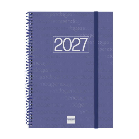 Finocam Agenda Anual 2027 Espiral Basic Azul
