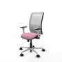 PIQUERAS Y CRESPO Silla de oficina Zulema Rosa con malla Blanca