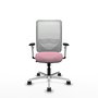 PIQUERAS Y CRESPO Silla de oficina Zulema Rosa con malla Blanca