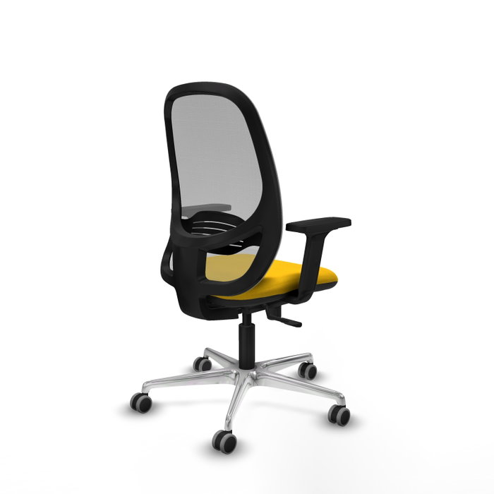 PIQUERAS Y CRESPO Silla de oficina Cilanco con mecanismo Sincro, Amarillo y Gris