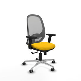 PIQUERAS Y CRESPO Silla de oficina Cilanco con mecanismo Sincro, Amarillo y Gris
