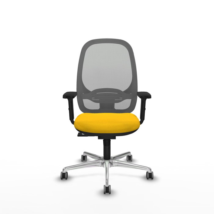 PIQUERAS Y CRESPO Silla de oficina Cilanco con mecanismo Sincro, Amarillo y Gris