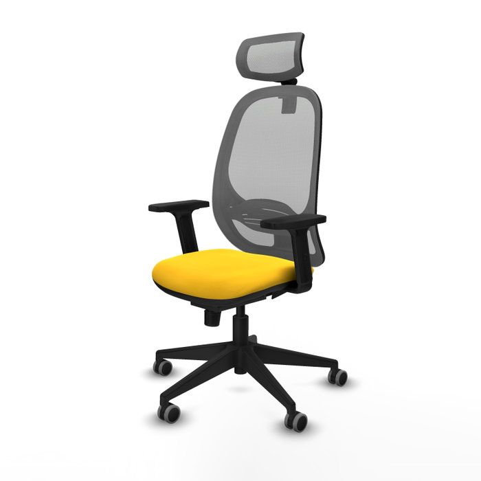 PIQUERAS Y CRESPO Silla de oficina Cilanco con mecanismo Sincro, Amarillo y Gris