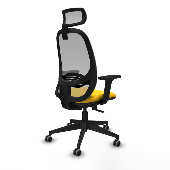 PIQUERAS Y CRESPO Silla de oficina Cilanco con mecanismo Sincro, Amarillo y Gris
