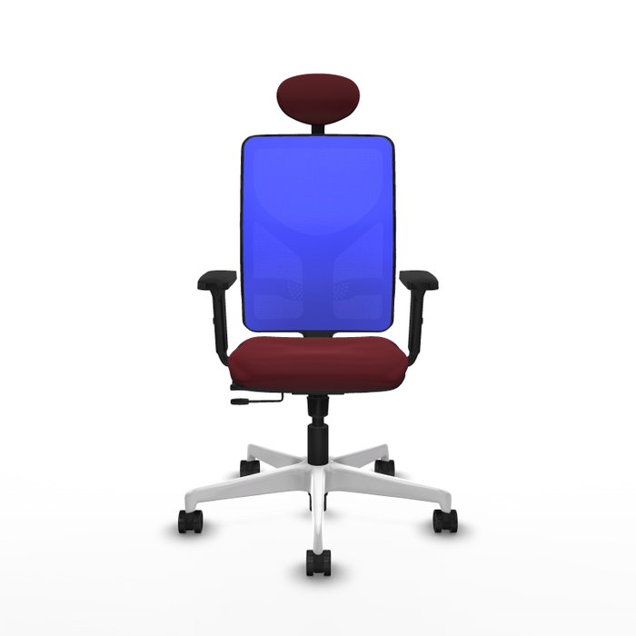PIQUERAS Y CRESPO Silla de oficina Motilla con mecanismo Sincro/Traslack, Granate y Azul PIQUERAS Y CRESPO Silla de oficina Motilla con mecanismo Sincro/Traslack, Granate y Azul