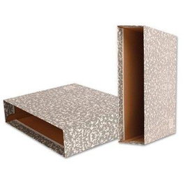Unisystem Cajetín Para Archivador Palanca Clásico 65 mm Folio Cartón Forrado Gris