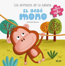 ALGAR EDITORIAL El bebé mono + puzle: Los animales de la sabana