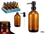 Berilo Dosificador Cristal Redondo Marrón 500 ml Vidrio y Plástico 9x21x7 cm (Set de 12)
