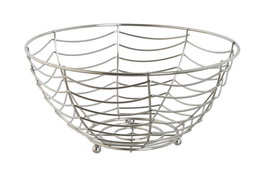 DKD Home Decor Frutero de Metal Cromado Plateado 25x25x12,3 cm