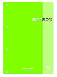 PACSA Recambio XBLOCK A4 80 hojas 90g 4 taladros Cuadric. 5x5 Verde Claro (Set de 5)