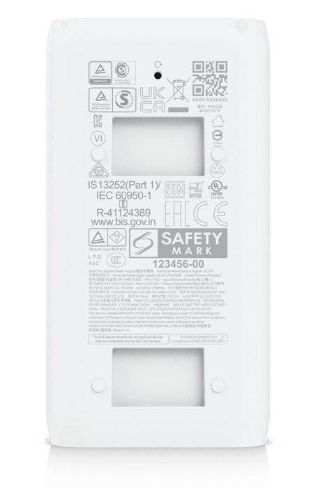 Ubiquiti RJ45 Adaptador PoE Gigabit para Dispositivos UniFi, 200mV p-p, 15W, 500mA Ubiquiti RJ45 Adaptador PoE Gigabit para Dispositivos UniFi, 200mV p-p, 15W, 500mA